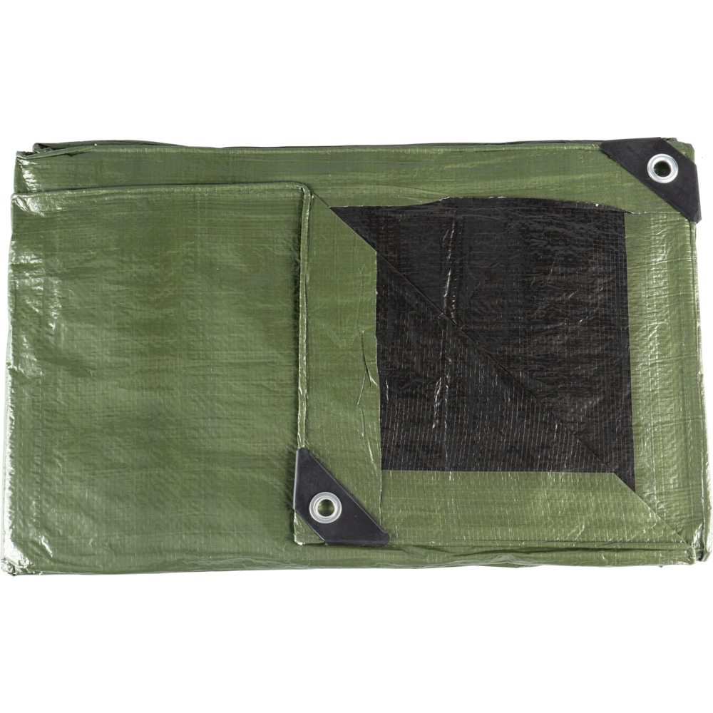 Abdeckplane 1,5 x 5 m 90 g/m&sup2; aus B&auml;ndchengewebe in gr&uuml;n