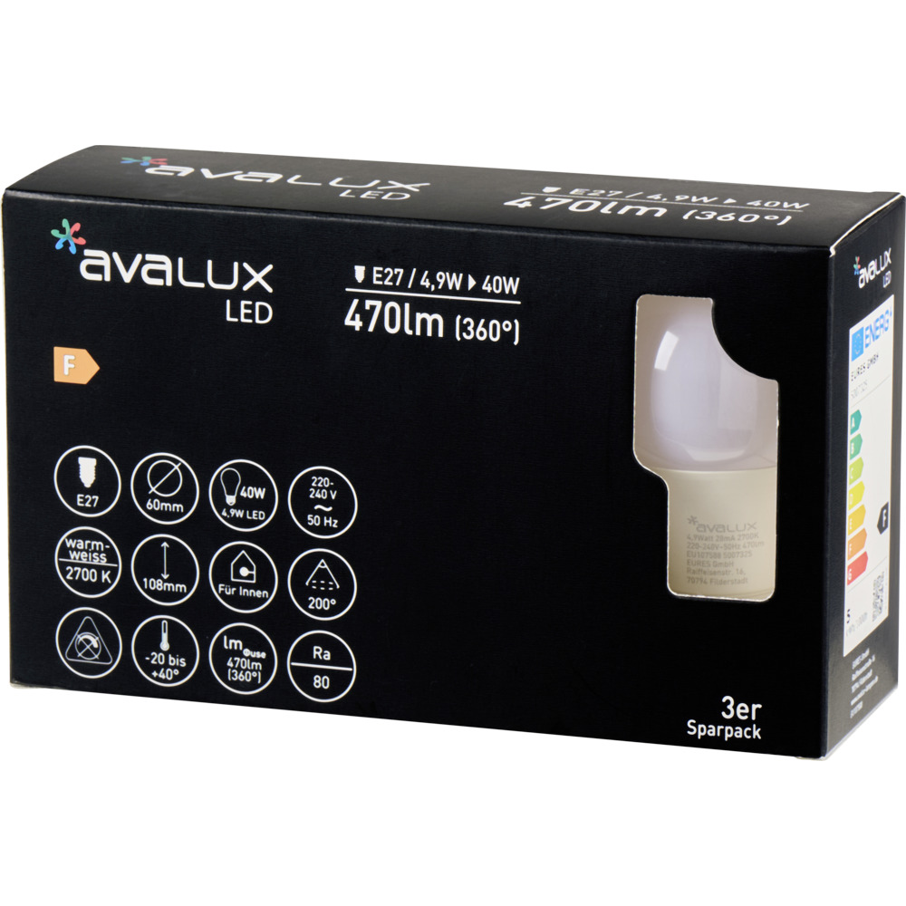 LED-Lampe in Birnenform 5 Watt mit E27 Sockel image number 2