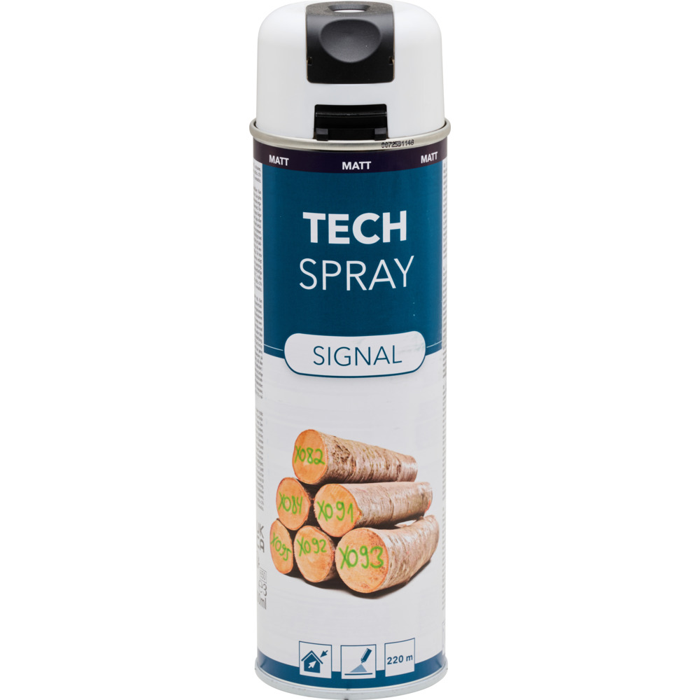 Tech Spray Signal matt, Markierspray 500 ml Wei&szlig; image number 1