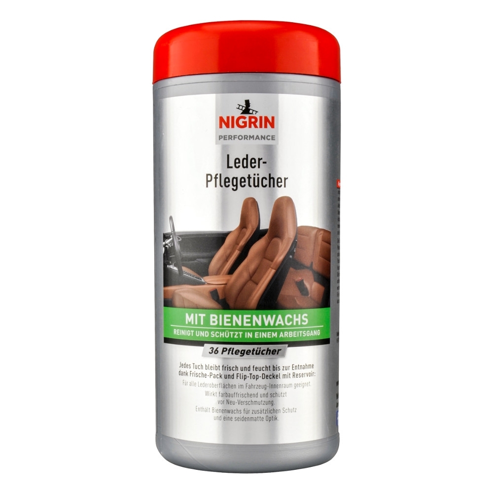 Nigrin Leder-Pfleget&uuml;cher mit Bienenwachs, 36 St&uuml;ck