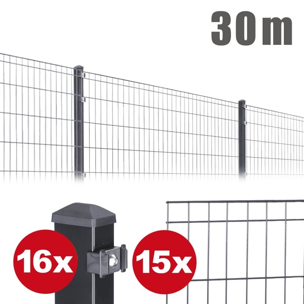 Zaunpaket Michl ca. 1,2 m x ca. 30 m anthrazit verzinkt pulverbeschichtet