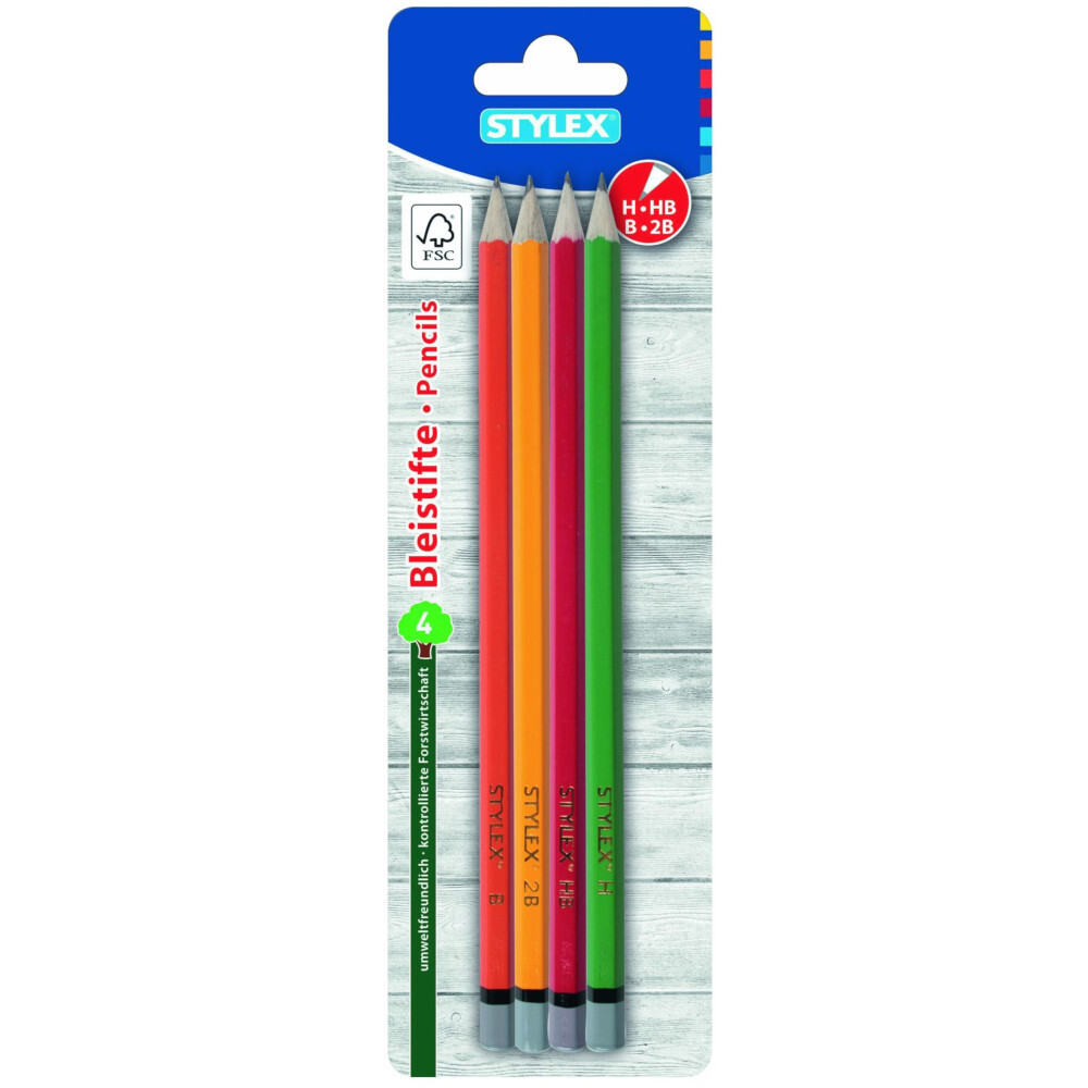 Bleistifte 4 St&uuml;ck verschiedene H&auml;rtegrade