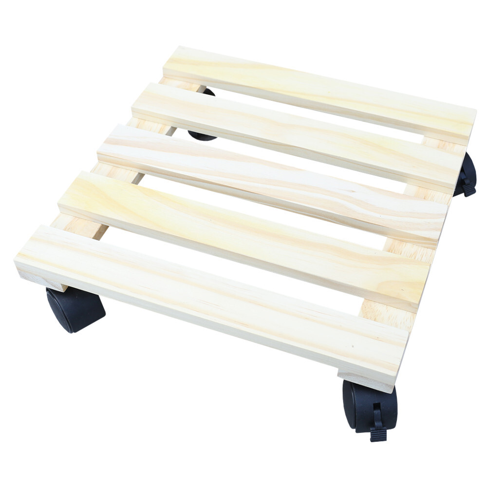 Pflanzenroller quadratisch 30 x 30 cm aus Kiefernholz