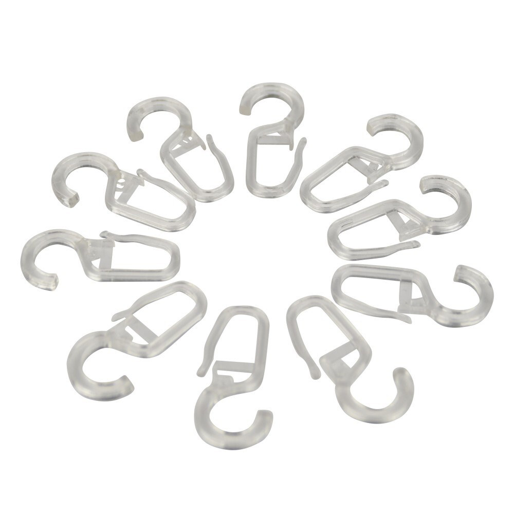 Faltenleghaken transparent 10 mm 10 St&uuml;ck aus Kunststoff image number 1