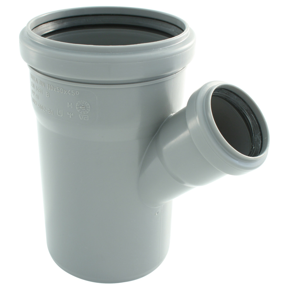 HTEA Einfach-Abzweig DN 110/50 mit 45&deg; Winkel