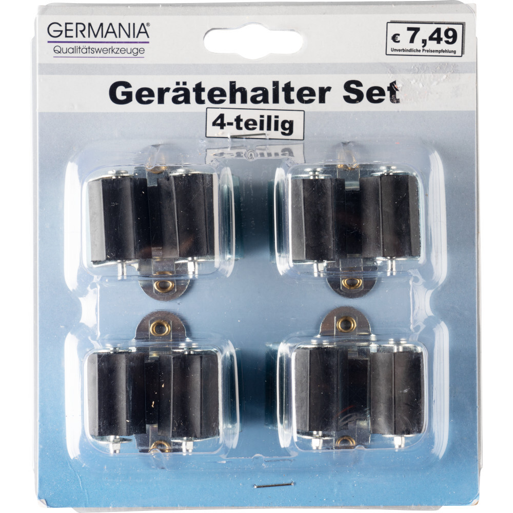 Ger&auml;tehalter-Set 4 St&uuml;ck aus verzinktem Blech
