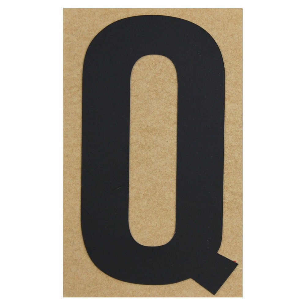 Klebebuchstabe Q 100 mm schwarz