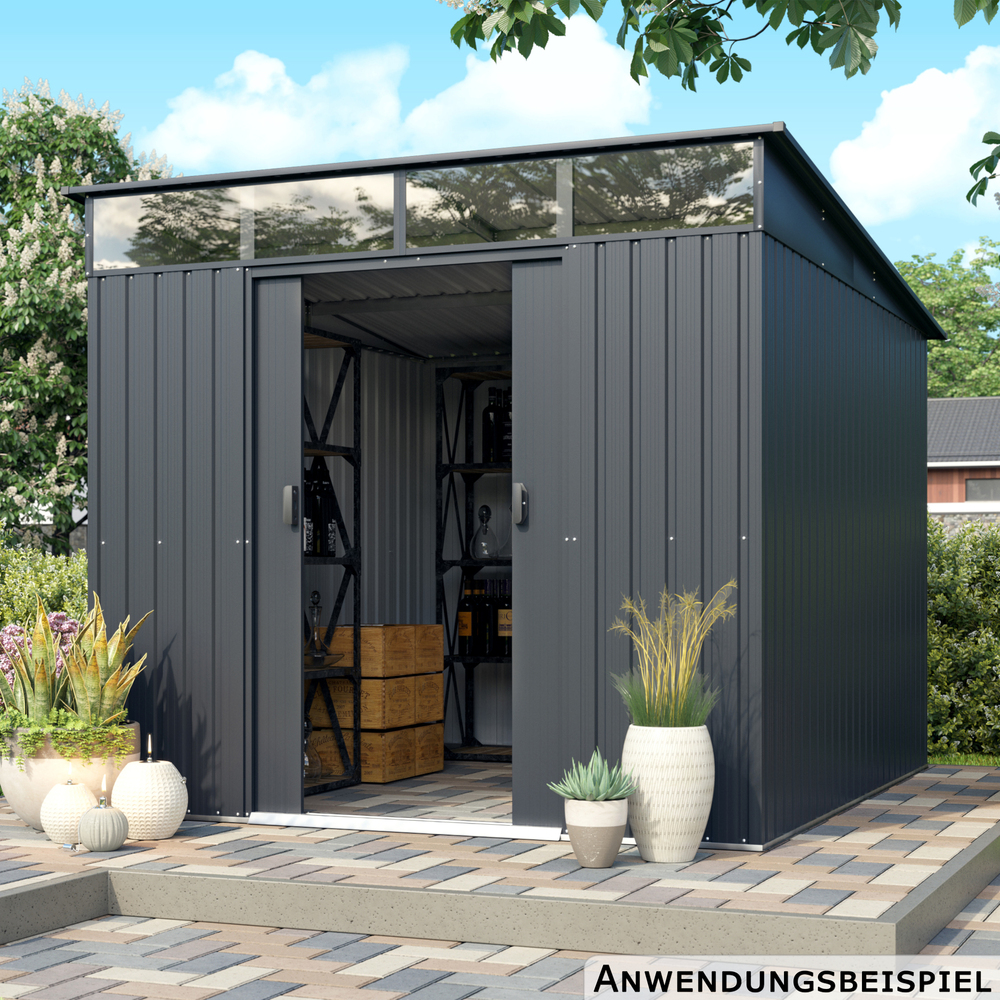 PERGART&reg; Ger&auml;tehaus "L&uuml;beck 89" 224 x 267 x 203 cm anthrazit matt image number 4