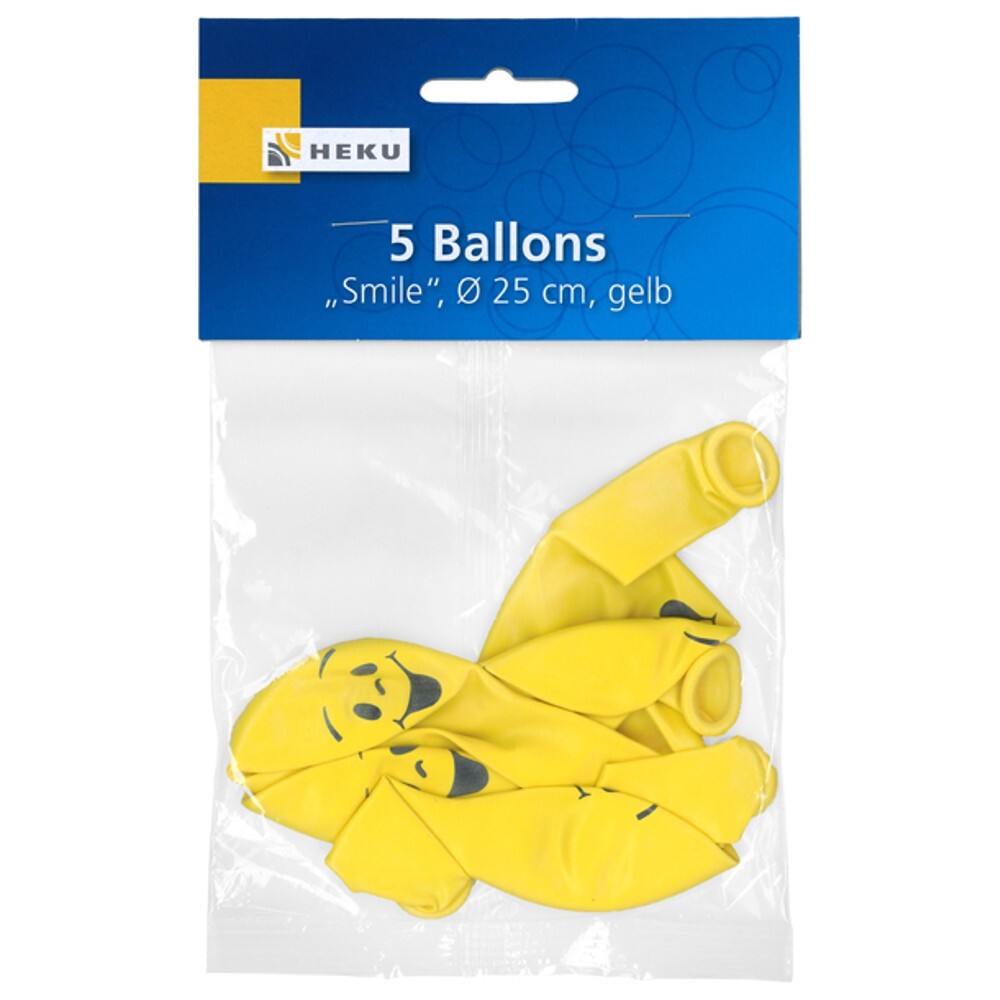 Luftballons Smile 5 St&uuml;ck