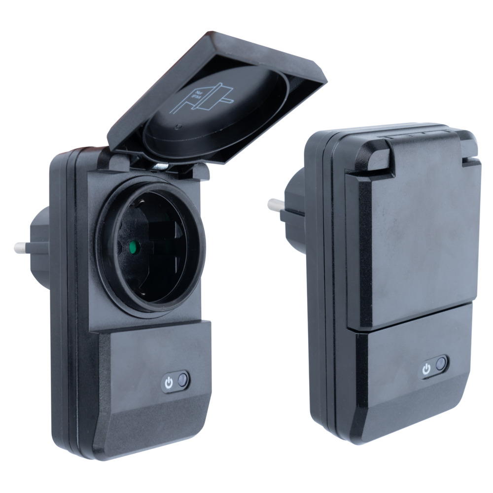 Funksteckdosen-Set, 2 St&uuml;ck, mit Fernbedienung, f&uuml;r au&szlig;en image number 1