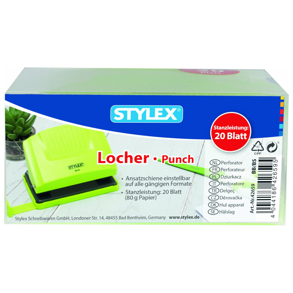 Locher mit Ansatzschiene und Stanzleistung von 20 Blatt image number 2