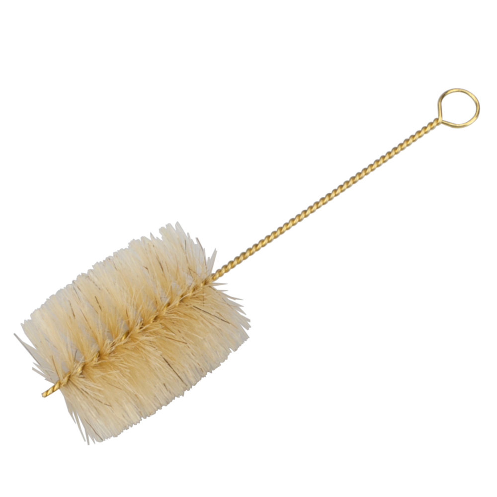 Weihwasserpinsel 180 mm goldfarbig aus Messingdraht mit Aufh&auml;ng&ouml;se