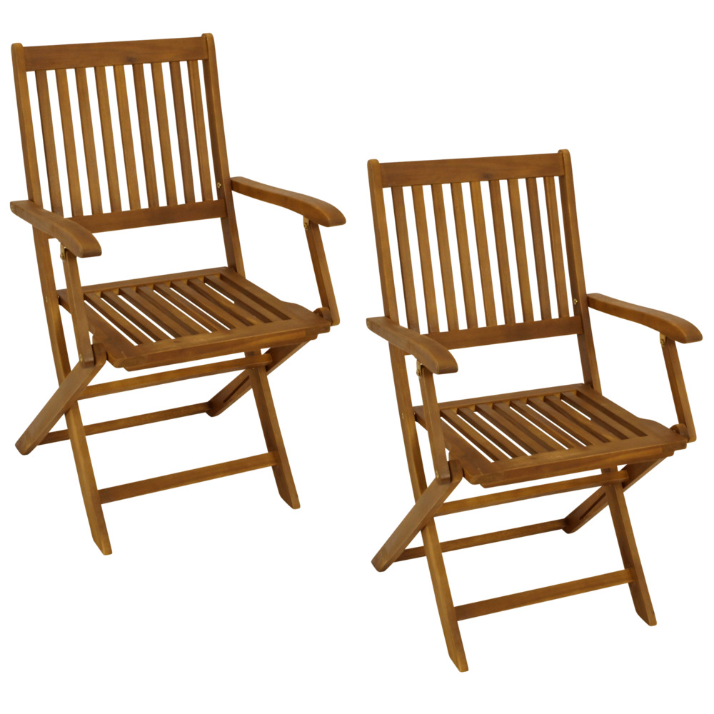 Klappstuhl-Set&nbsp;BENITA, 2-teilig, Akazienholz ge&ouml;lt