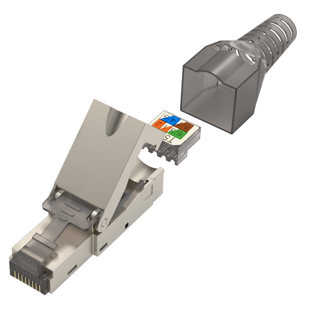 hama&reg; CAT-6a-Stecker mit Knickschutzh&uuml;lle