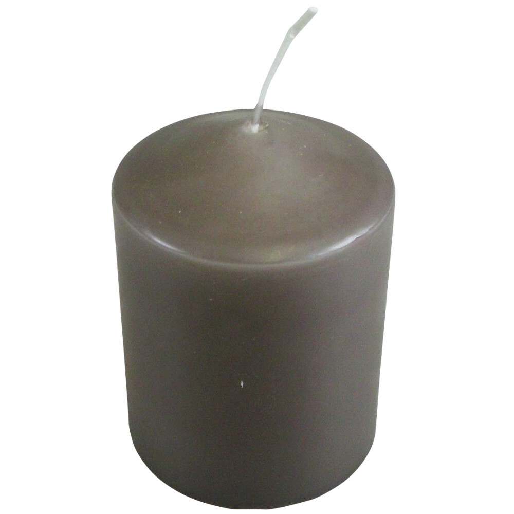 Stumpenkerze taupe 7 x 10 cm