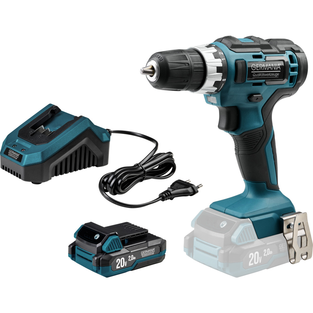 GERMANIA&reg; Plattform 2.0 Akku-Bohrschrauber Set 20 V