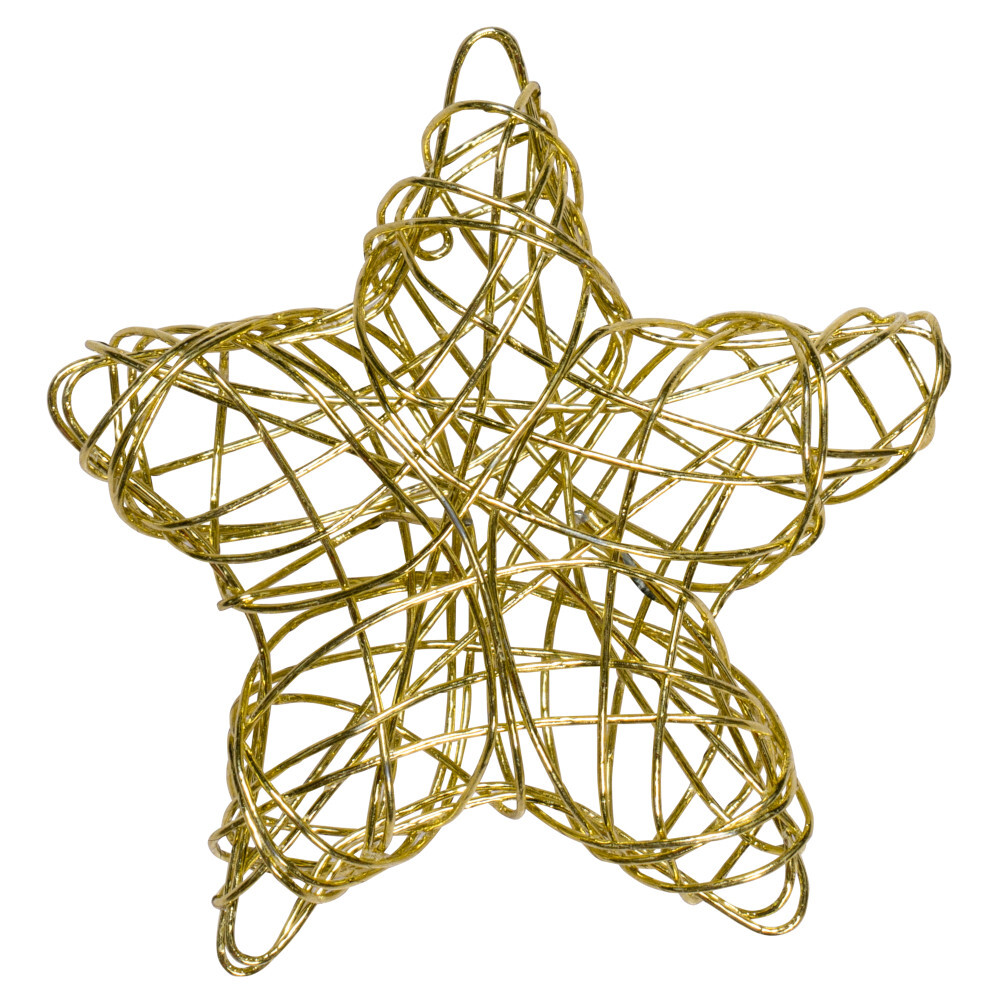 Weihnachtsdeko Drahtsterne-Set 50 St&uuml;ck je 5,5 cm in gold