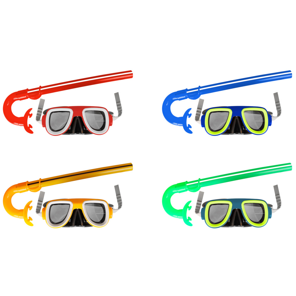 Schnorchel Set 2-teilig f&uuml;r Kinder aus Polypropylen in verschiedenen Farben image number 1