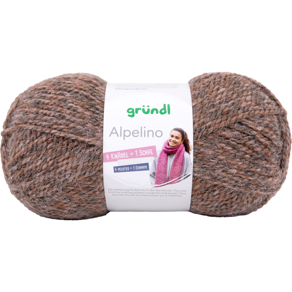 Garn Alpelino 100g kastanie-meliert
