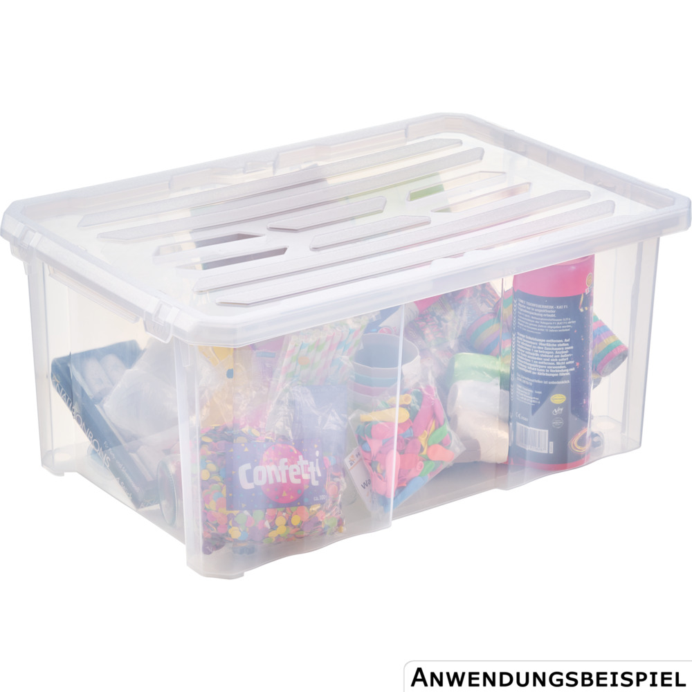 Aufbewahrungsbox mit Rollen 45 Liter, transparent image number 4