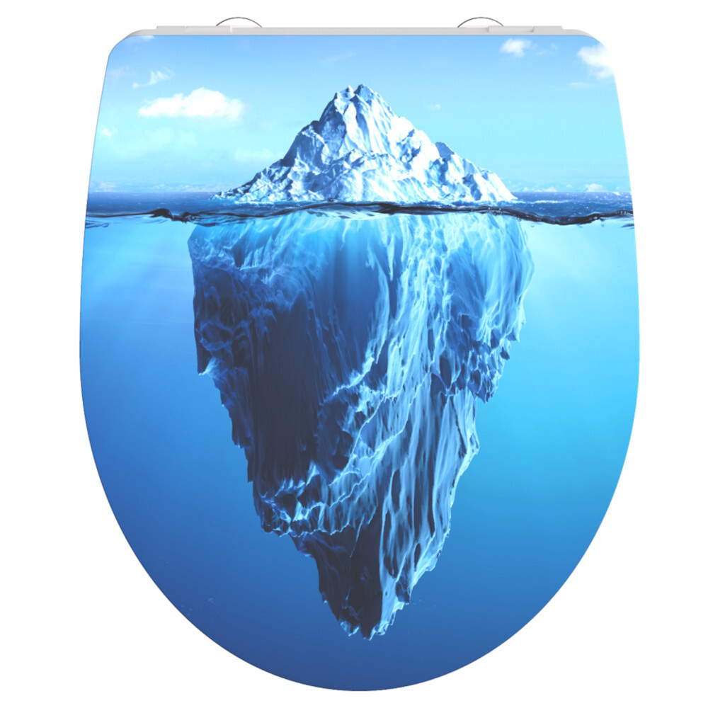 WC-Sitz High Gloss Absenkautomatik&nbsp;Schnellverschluss Iceberg