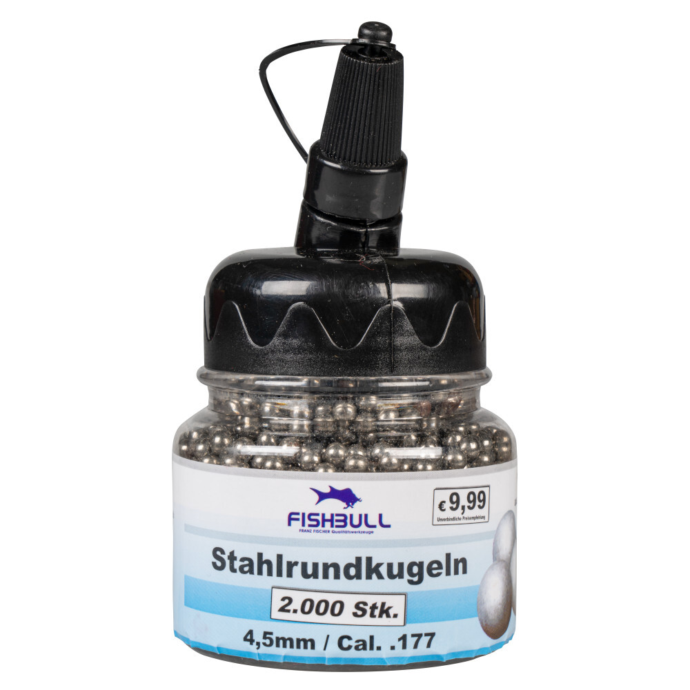 FISHBULL Luftgewehr-Kugeln BBs 4,5 mm Cal.177 2000 St&uuml;ck