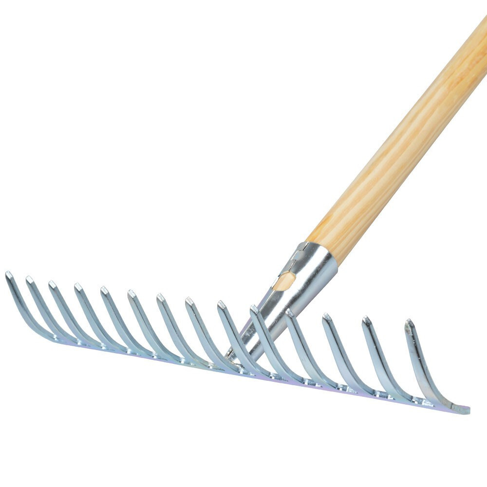 Gartenrechen 14 Zinken verzinkt mit Holzstiel image number 2