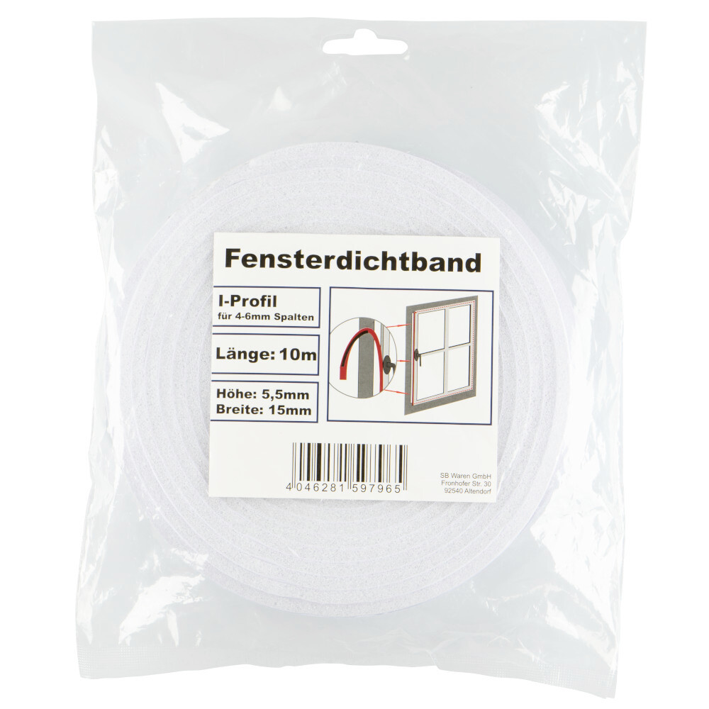 Fensterdichtung 2 x 5 m Rollen mit I-Profil 15 x 5,5 mm image number 1