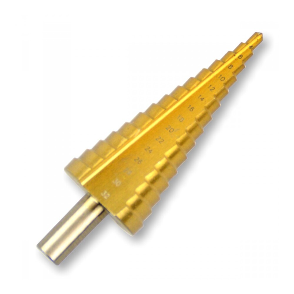 HSS Stufenbohrer 4-32mm Bohrer titanbeschichtet GERMANIA&reg; Sch&auml;lbohrer Kegelbohrer