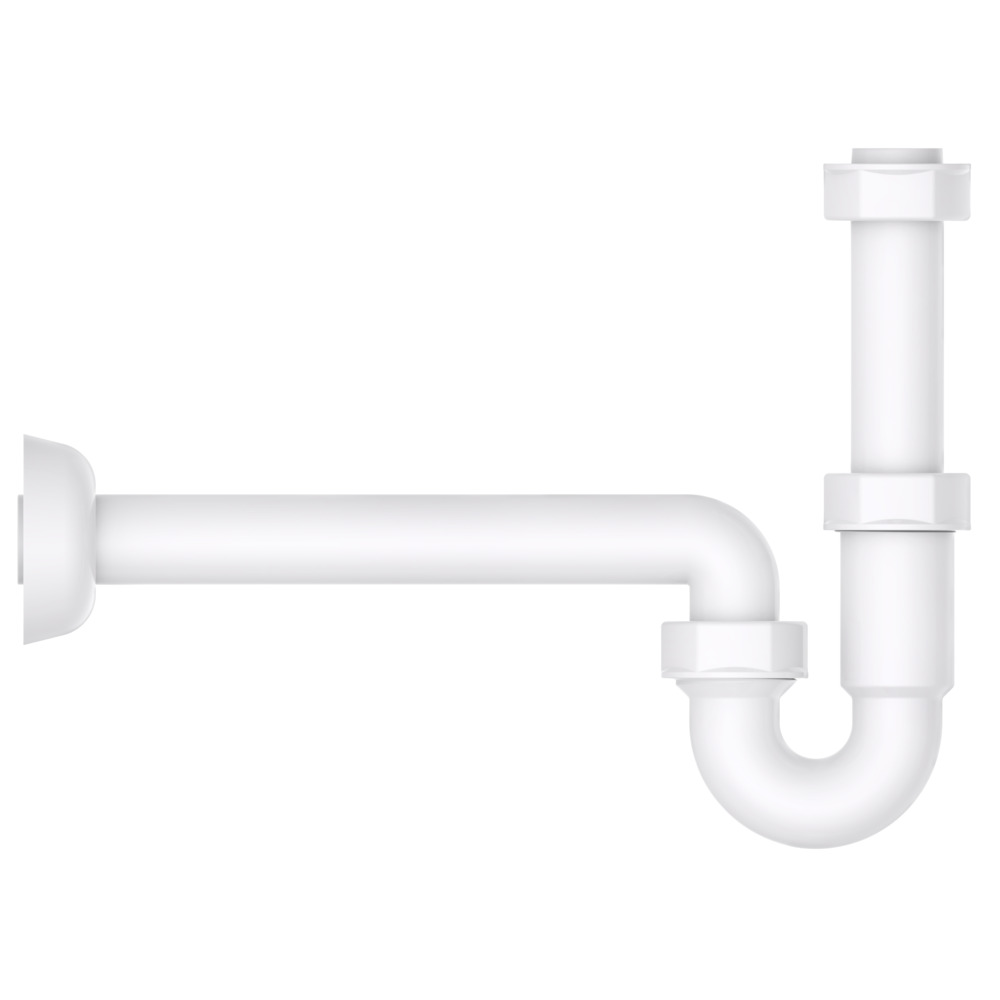 Waschtisch-R&ouml;hrensiphon Kunststoff wei&szlig; 1&frac14;"" x 32 mm image number 1