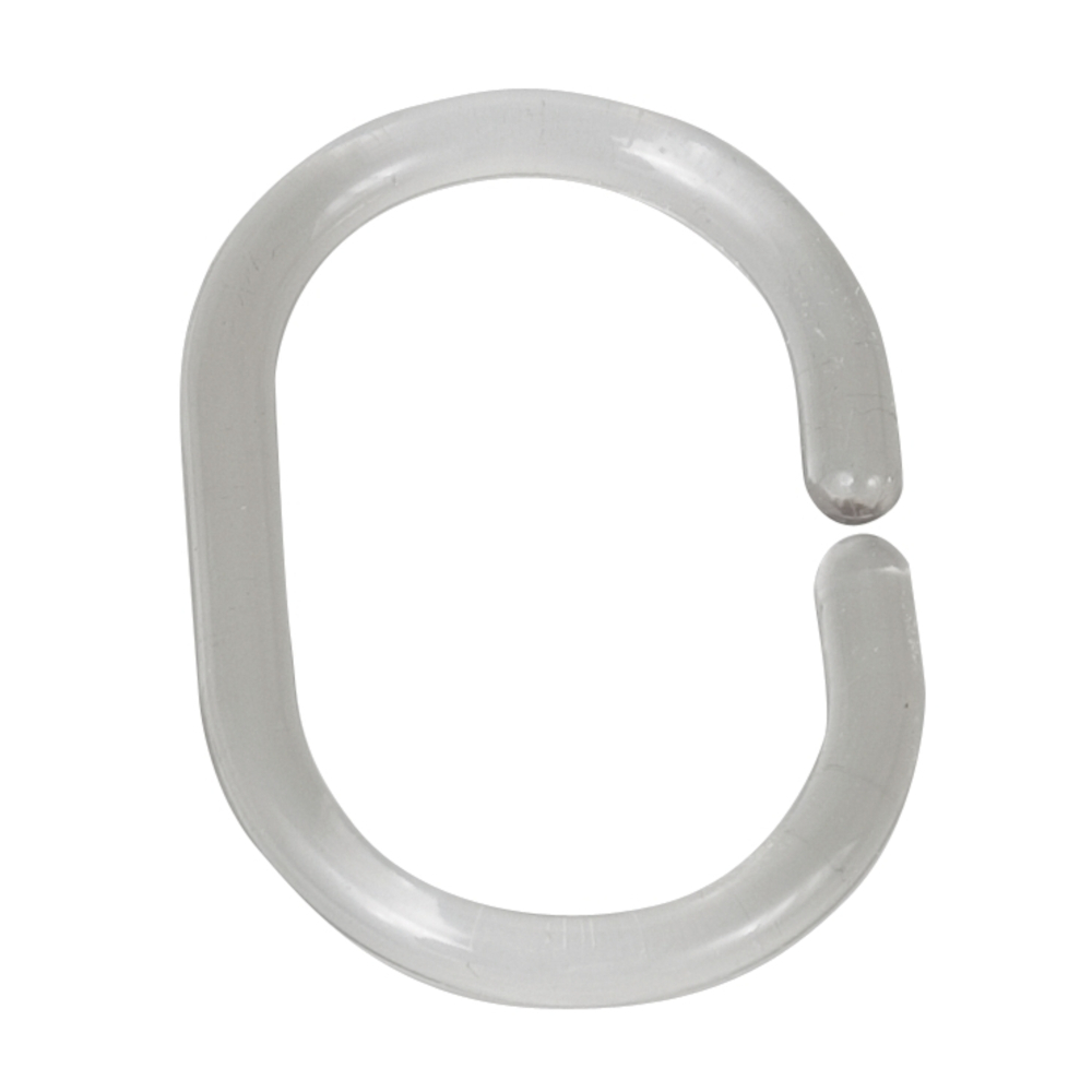 Duschvorhangringe, 12er Set, 3 x 4,5 cm