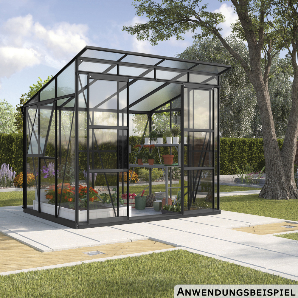 Vitavia Gew&auml;chshaus Freya 254 x 192 x 225 cm schwarz