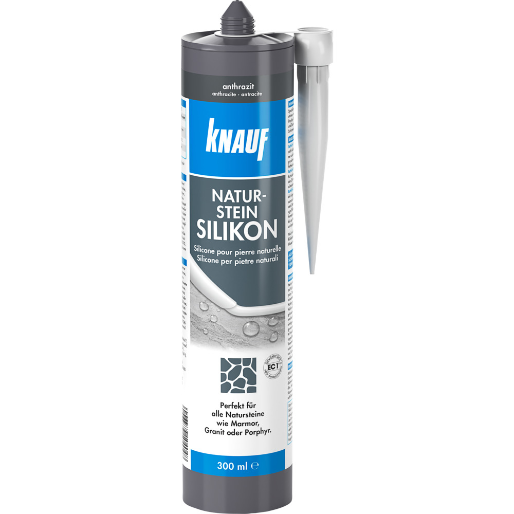 Knauf Naturstein-Silikon 300 ml anthrazit