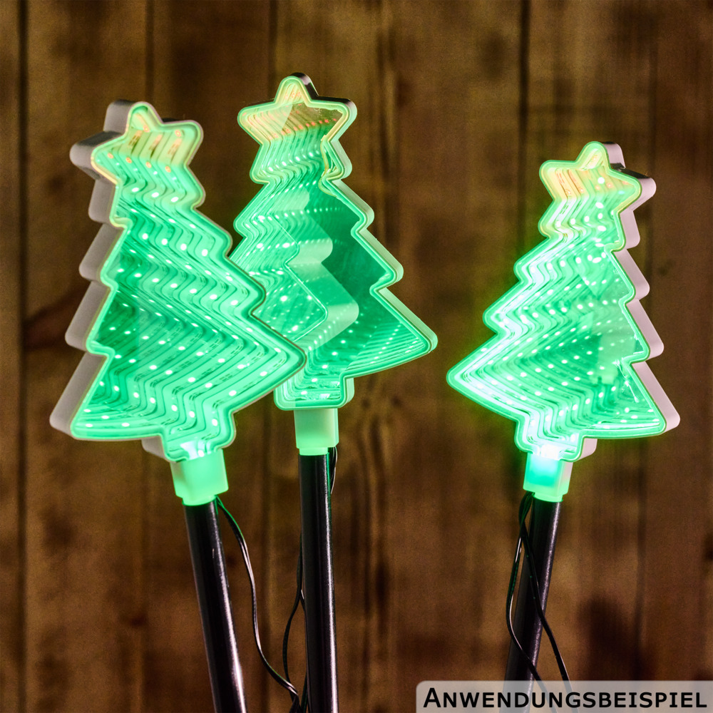 LED-3D-Spiegelleuchte Gartenstecker 3er-Set, sortiert image number 4