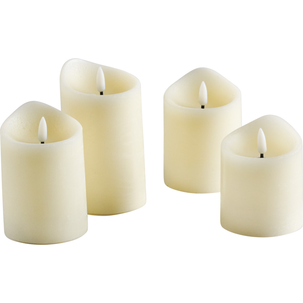 LED-Kerzen-Set 4er Set cremewei&szlig; Flackereffekt image number 1