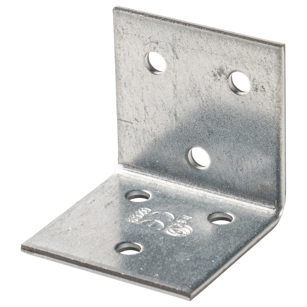 Lochplattenwinkel 40 x 40 x 40 mm aus verzinktem Stahl