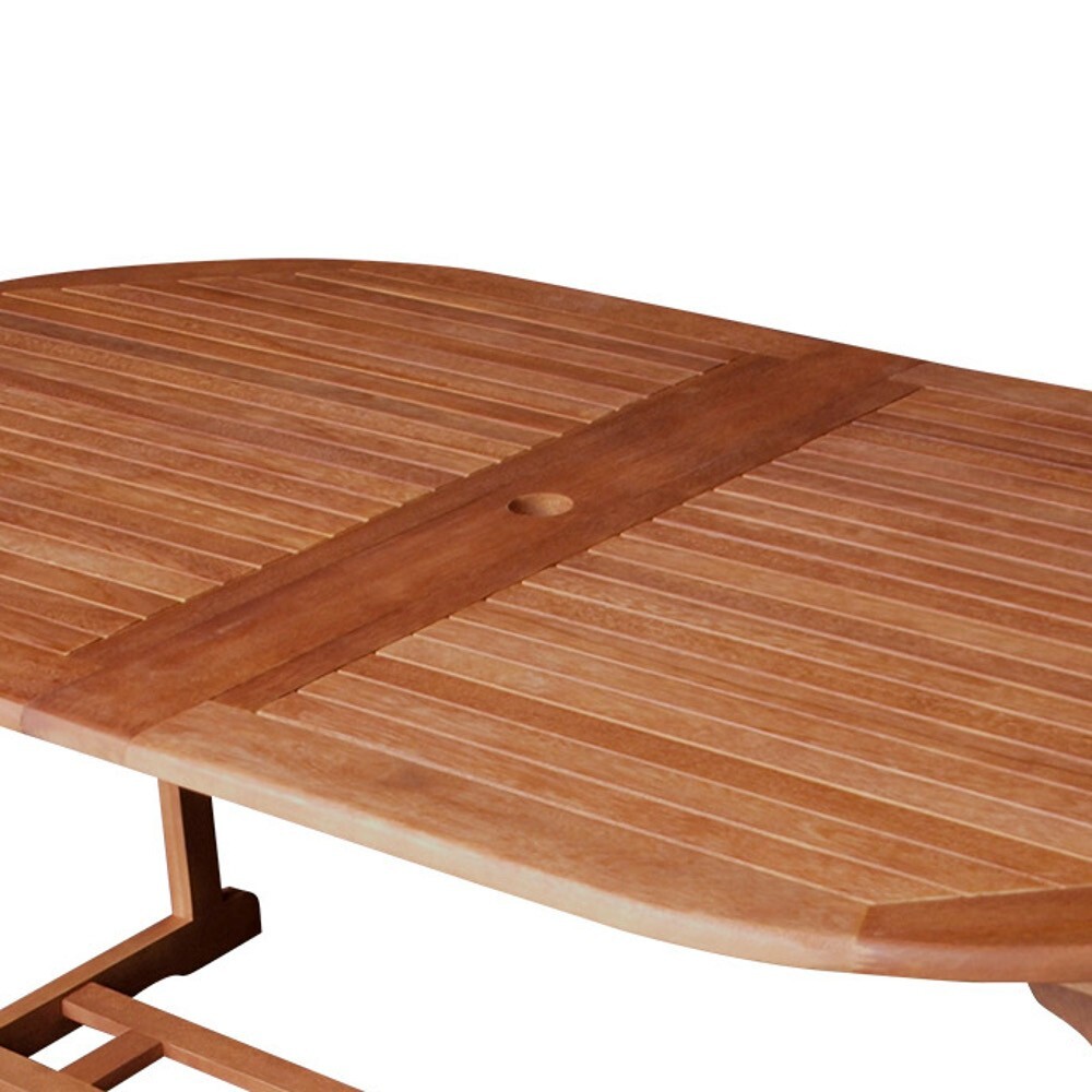 Gartentisch Lago, ausziehbar, 180/260 x 100 x 75 cm, Eukalyptus-Holz ge&ouml;lt image number 2