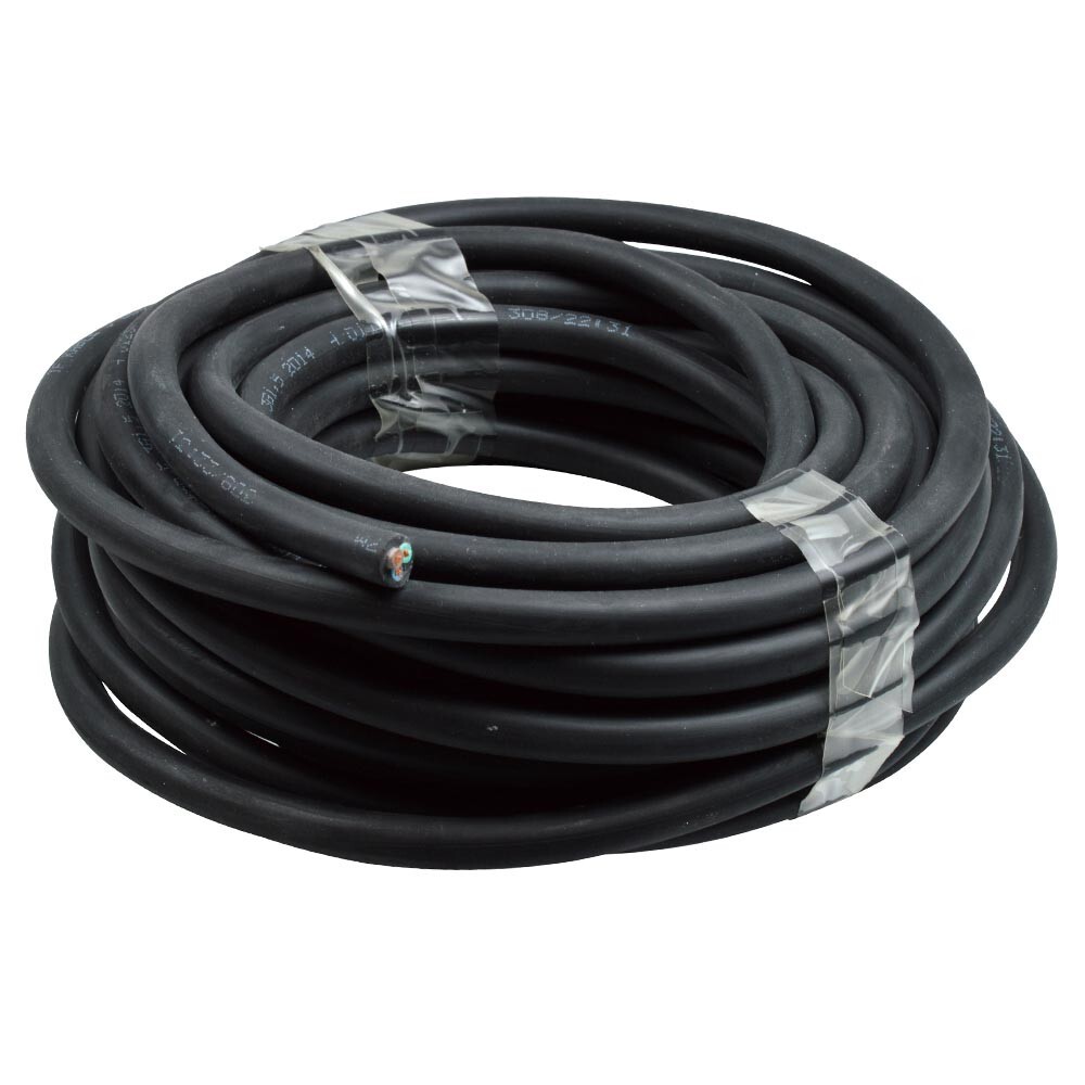 Gummi-Schlauchleitung H05RR-F 3G 3 x 1,5 mm&sup2; 10 m rund schwarz