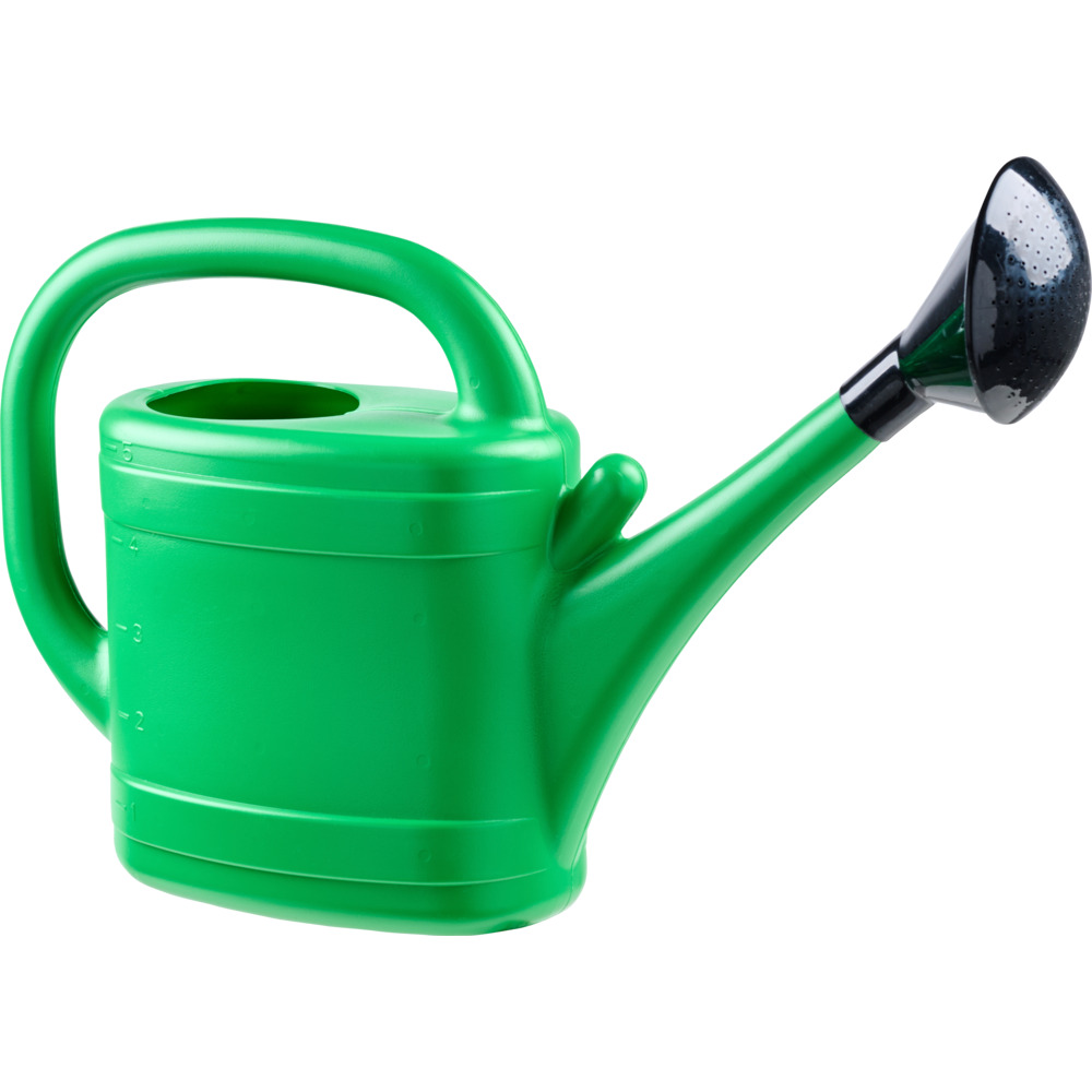 Gie&szlig;kanne 5 Liter gr&uuml;n aus Kunststoff mit Brause image number 1
