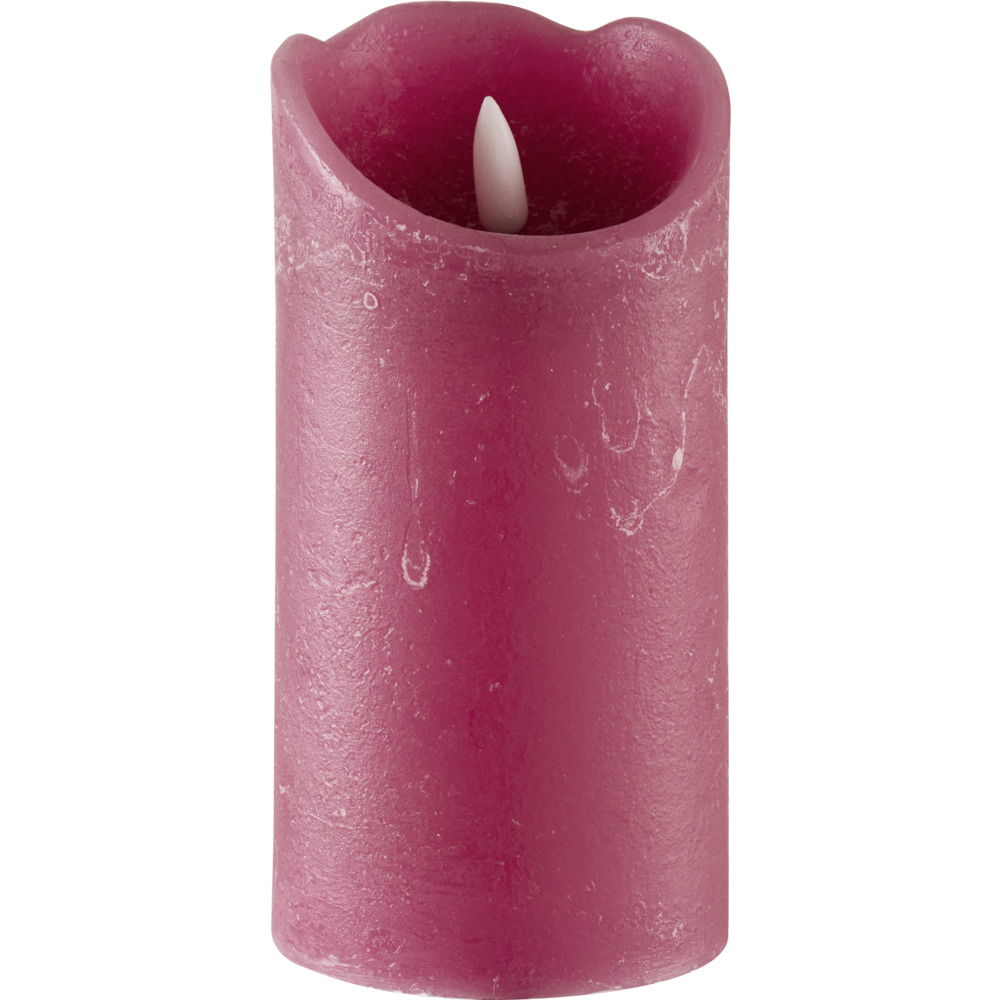 LED-Echtwachskerze Rustic &Oslash; 7,5 x 15 cm mit Timer