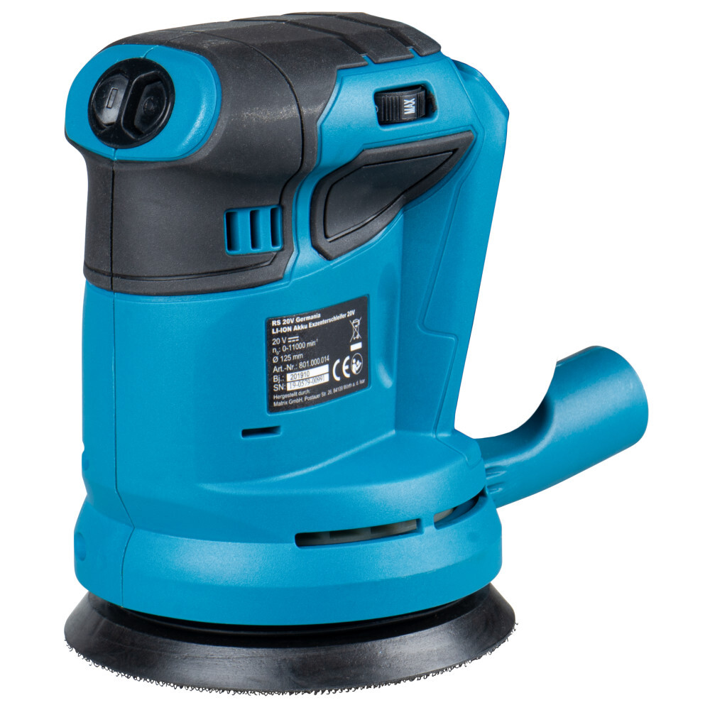 GERMANIA&reg; Akku-Exzenterschleifer 20 V mit Schleifpapier und Staubbeutel image number 2