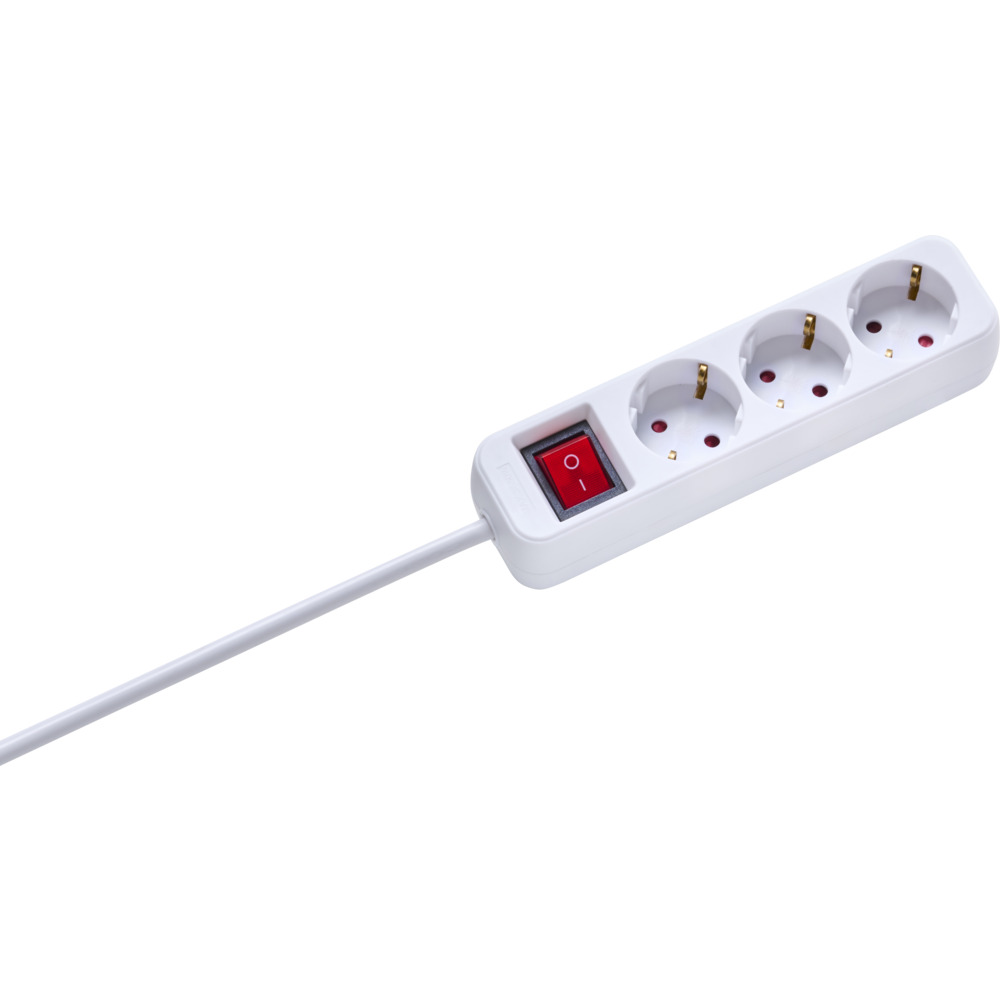 Steckdosenleiste 3-fach wei&szlig;, mit Kindersicherung