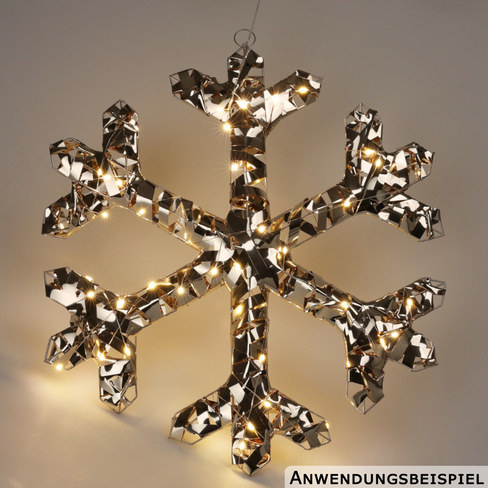 LED Schneeflocke 50 LEDs ⌀ 50 cm Farbauswahl image number 2