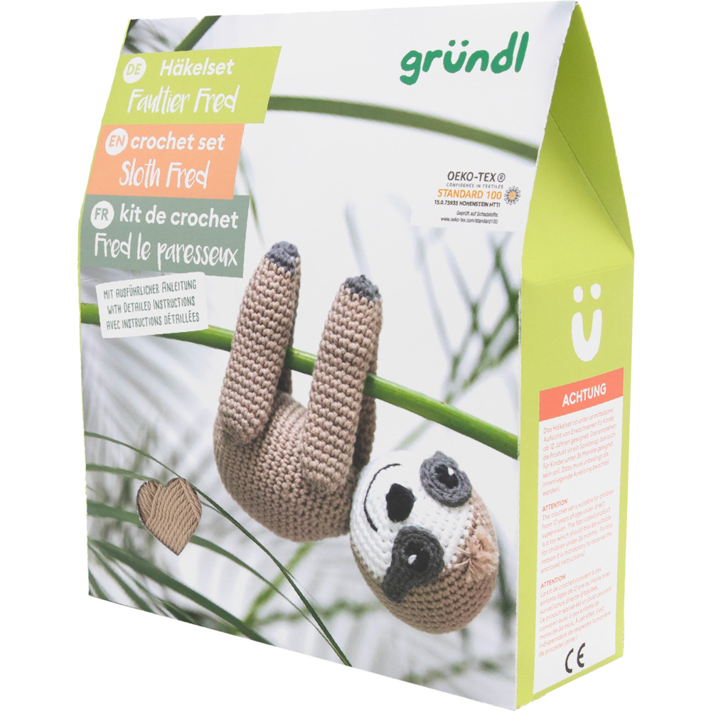 H&auml;keltier DIY-Set Faultier Fred