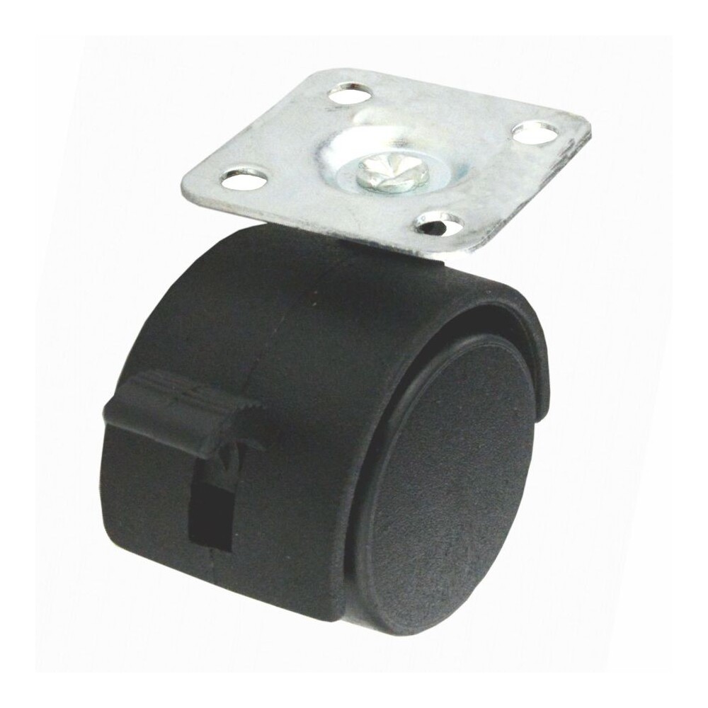 M&ouml;belrolle mit Bremse PVC &Oslash; 40mm