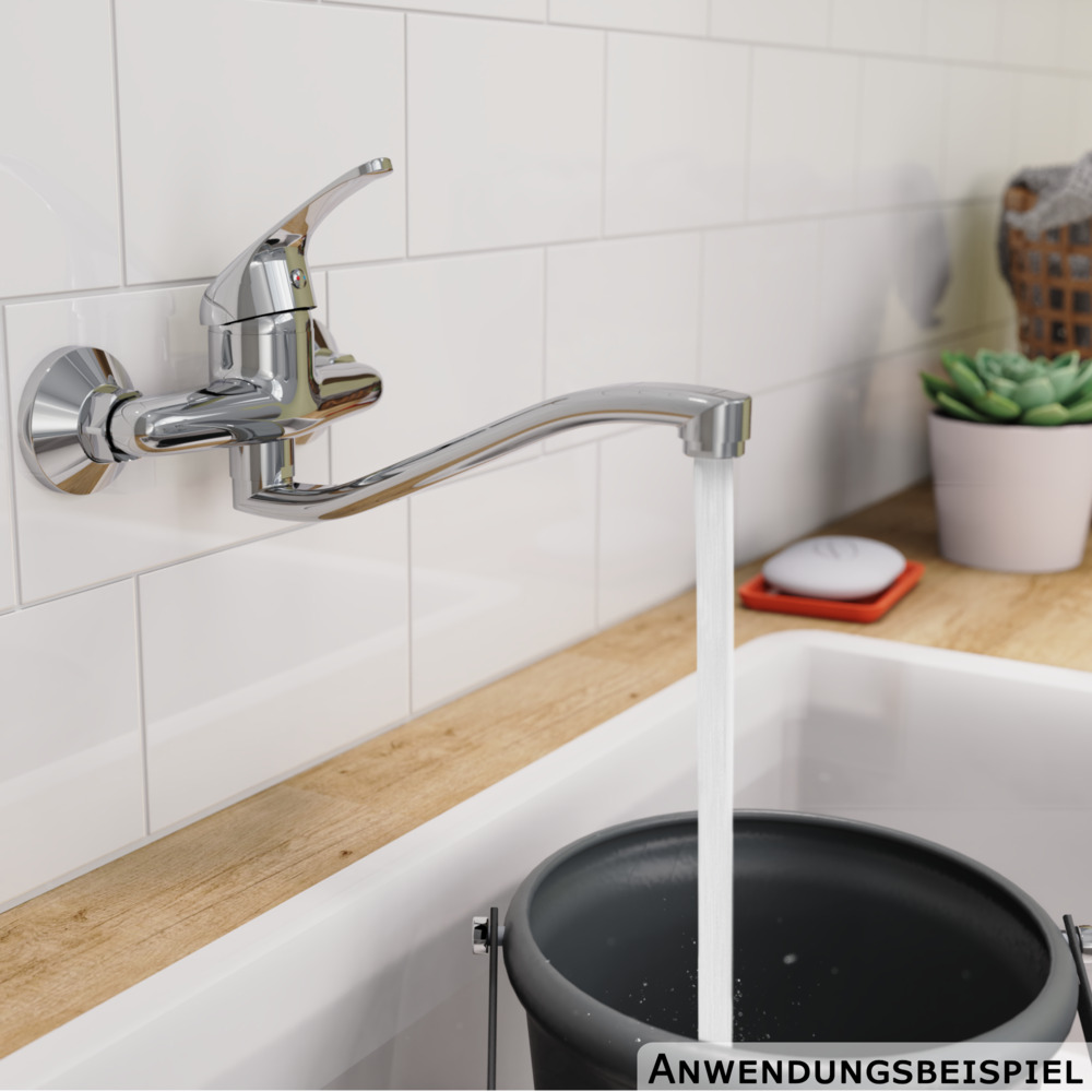 Sp&uuml;ltischarmatur Wand-Einhelbelmischer Europa chrom image number 2