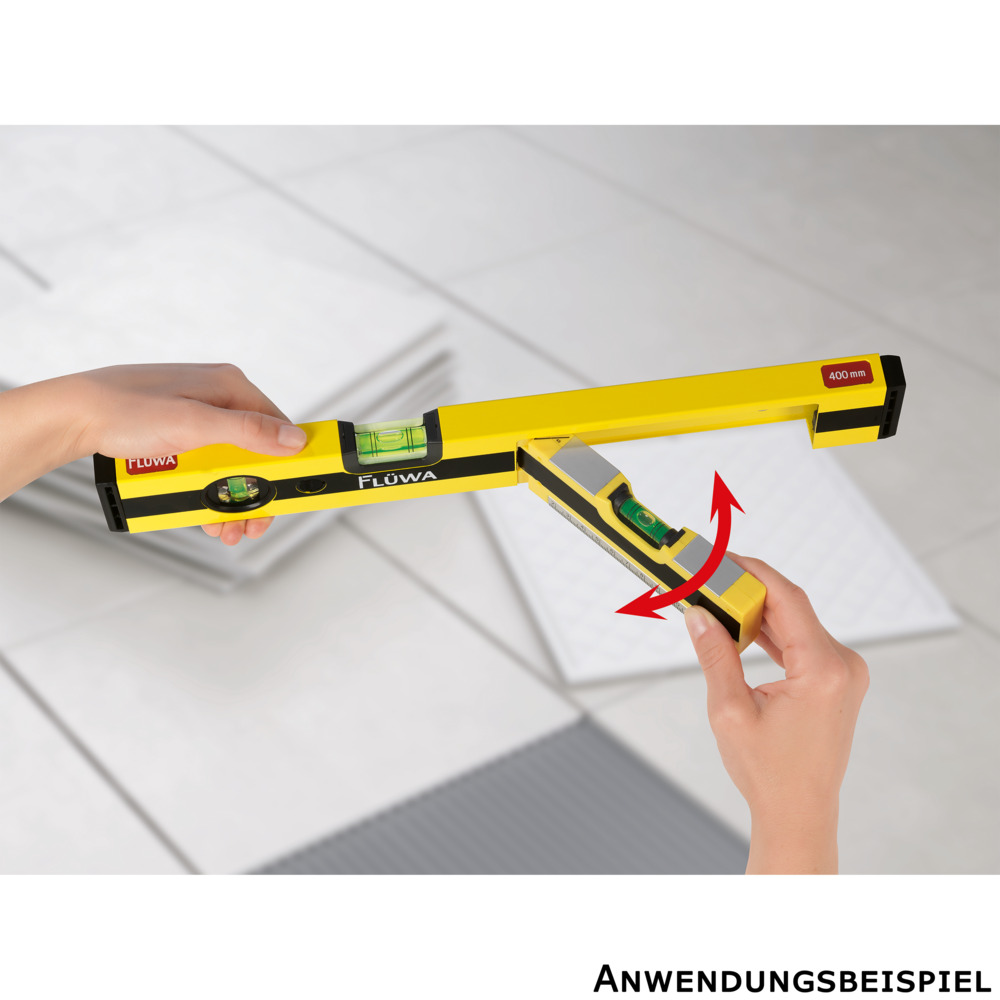 FL&Uuml;WA Wasserwaage Gelb-Schwarz 40 cm Aluminium image number 7