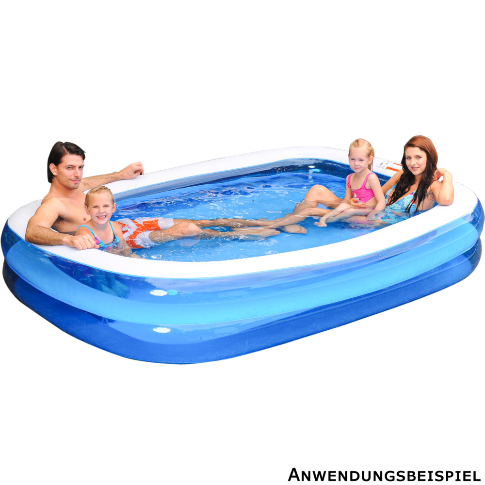 Swimming Pool Family 262x175x51cm rechteckig blau/weiss Planschbecken image number 1
