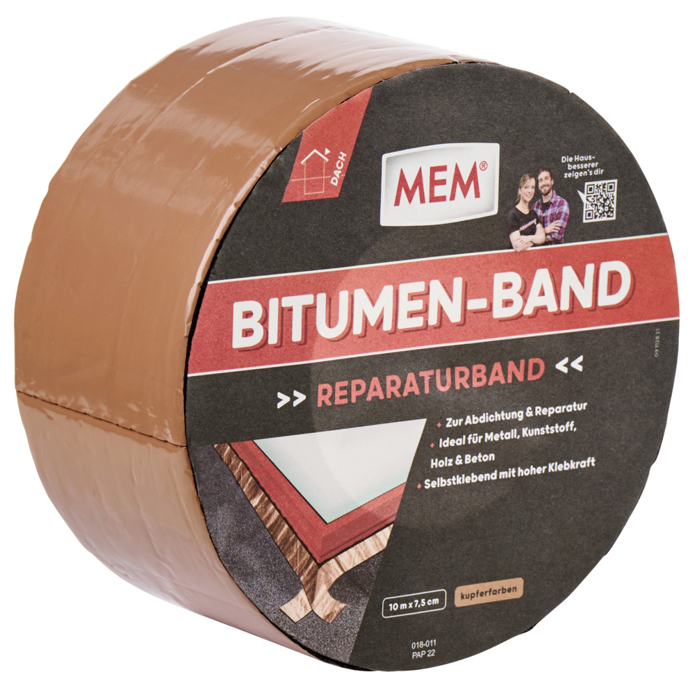 MEM Bitumen-Band kupfer 7,5cm x 10m