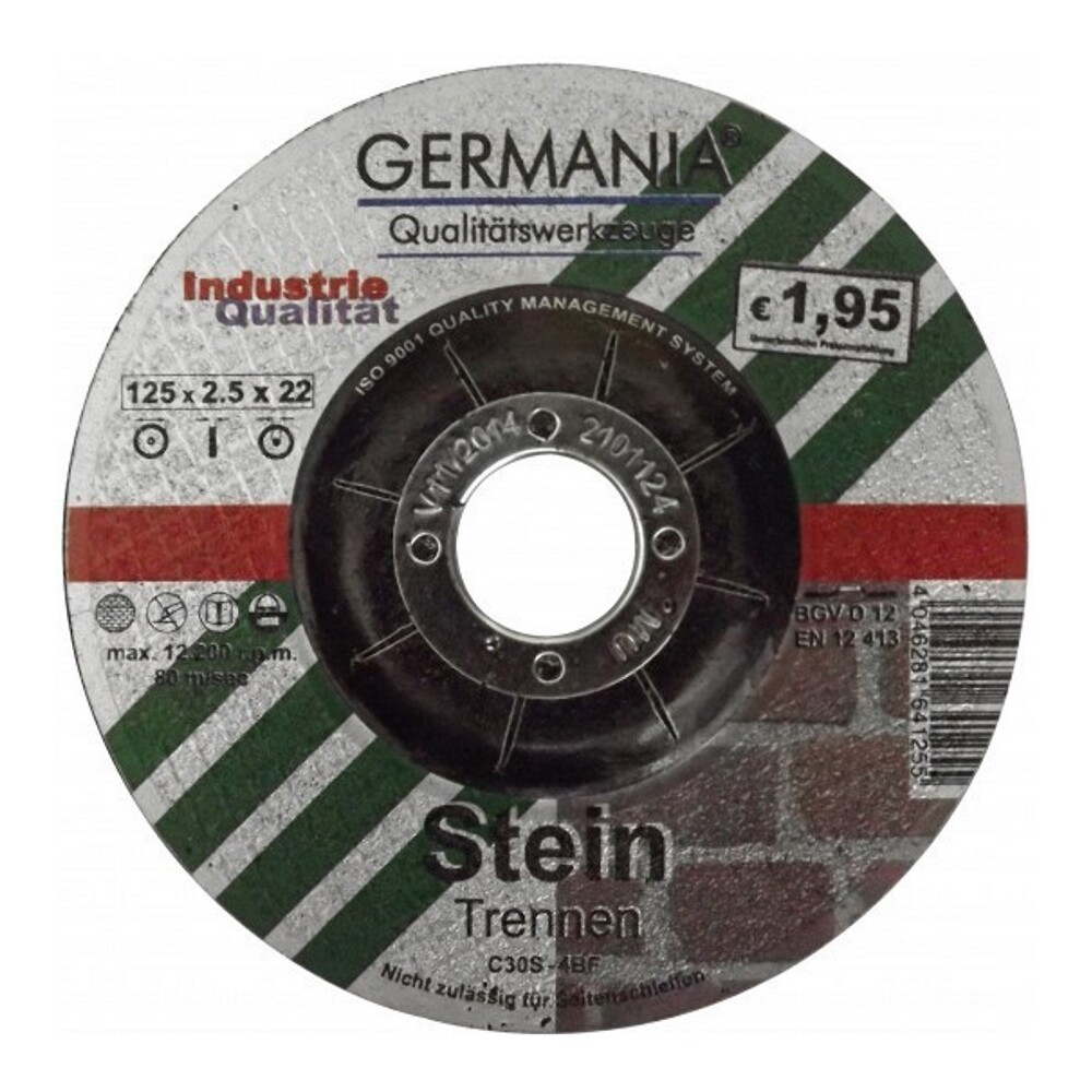 Trennscheibe Stein 125 x 2,5 bombiert